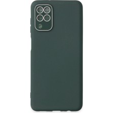 Mey Ithalat®  Samsung Galaxy A22 Kılıf Lansman Glass Kapak - Koyu Yeşil