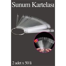 Marsilyan Protez Tırnak Sunum Kartelası Şeffaf 100 Lü
