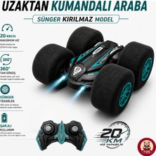 Giffy Uzaktan Kumandalı Kırılmaz Sünger Teker 20 Km/h Yapabilen 4x4 Akrobatik Drift Rc Araba LED Işıklı 360° Dönebilen Şarjlı 2.4ghz Takla Atabilen