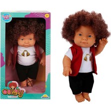 Mey Ithalat® Curly Bebek Tulumlu Elbiseli Et Bebek 35 cm