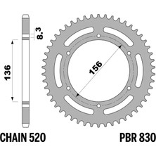 Pbr Fantic 500 Caballero 45-C45 C.520 Arka Dişli