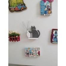 Nado Dekor Vazo Deviren Kedi - Kedinizin Bıyıklarını Toplamaya Yarayan Dekoratif 1 Adet Magnet