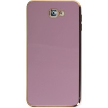 Mey Ithalat®  Samsung Galaxy J7 Prime Kılıf Volet Silikon - Mor