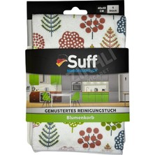4 Adet Suff Çiçek Sepeti Mikrofiber Bulaşık Kurulama Bezi 40X40