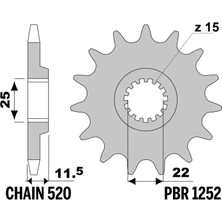 Pbr Ktm 16 18NC C.520 Ön Dişli