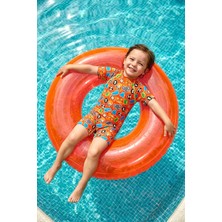 Uv Korumalı Tulum Kısa Kollu Şortlu Çocuk Bebek Yüzücü Mayo C64 Zoo