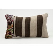 Kilim Wholesale El Yapımı Eski Kilimden Yapılmış Vintage Kırlent Kılıfı, Yün, 30X50 cm