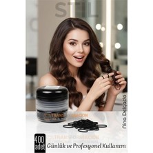Mey Ithalat® Silikon Saç Tokası Siyah Saç Lastiği Mini Elastik Toka 400 Adet Si̇yah 720709