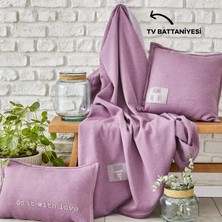 Karaca Home Softy Comfort 130 x 170 cm Lila TV Battaniyesi Yumuşak Doku ve Çamaşır Makinesine Uygun