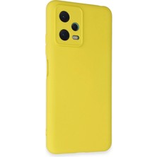 Mey Ithalat®   Redmi Note 12 5g Kılıf Nano Içi Kadife Silikon - Sarı