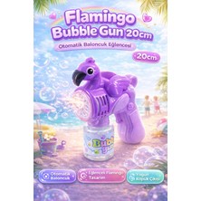 Yıldırım Oyuncak Pilli Flamingo Bubble Gun 20CM Otomatik Baloncuk Tabancası – Sürekli Köpük Üreten Çocuk Oyuncağı