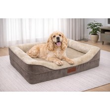 Pawiyans Bolster Üst Kalite Köpek Yatağı 6,5 ve 10 cm Süngerli Kılıflı  Sıvı Geçirmez Alezli 2 Fermuarlı
