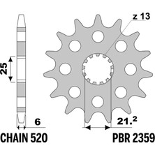 Pbr Moto Morini X-Cape 650 15 18NC Kauçuklu Ön Dişli