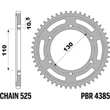 Pbr Yamaha MT07-R1-R6 43 - C45 Arka Dişli