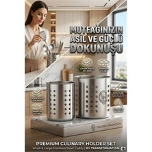 Marsilyan Inox Paslanmaz Çelik 2’li Kaşıklık Seti - 1mm Ultra Dayanıklı Tezgah Üstü Organizer 723142