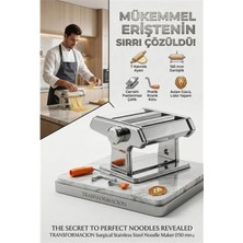 Marsilyan Profesyonel Erişte ve Makarna Makinesi - 7 Ayarlı Çelik Hamur Açma Spagetti Makinası  723137