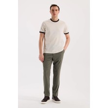 Jakamen Beyaz Slim Fit Bisiklet Yaka %100 Pamuk T-Shirt