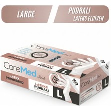 Bimel Pudralı Lateks Eldiven (L) Beden 100 Adet