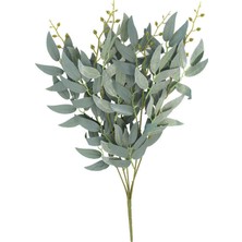 Yapay Çiçek Deposu 55 cm Açık Yeşil Zeytin Dalı Demeti Premium Tasarım Dekoratif Kullanım