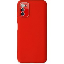 Mey Ithalat®  Samsung Galaxy A03S Kılıf Lansman Glass Kapak - Kırmızı