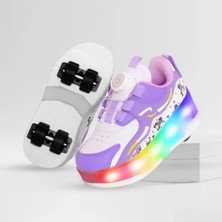 Rocky Sport Nils Kız Çocuk Patenli, Işıklı Rahat Mor Spor, Günlük Ayakkabı&sneaker | Yeni Model Tarz Patenli Kaykay Ayakkabı