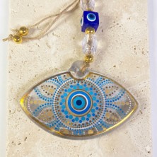 Cam Nazar Boncuğu Göz, Kare, Yuvarlak Model 10 cm Dekoratif Süs