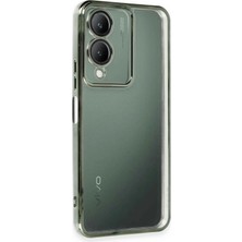 Mey Ithalat®  Vivo Y17S Kılıf  Lensli Silikon - Yeşil
