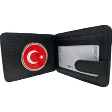 Trend Cüzdan Ayyıldız Bayrak Türkiye Kredi Kartlık Hakiki Deri