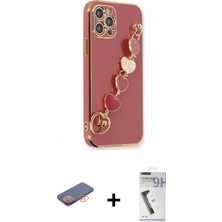 Pileli Store Pilelistore™ iPhone 12 Pro Kılıf Nova Işık Prime - Şeffaf Uv Polymer Nano Ekran Koruyucu + Renkli Kamera Lens Koruma Cam - Tu