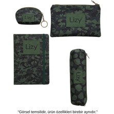 Lizy Komando Desenli Hediye Seti – Defter, Kalemlik, Bozuk Para Çantası & Makyaj Çantası