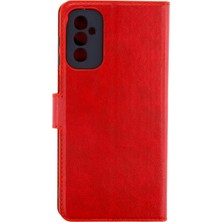 Mey Ithalat®  Samsung Galaxy M52 5g Kılıf Trend S Plus Kapaklı Kılıf - Kırmızı