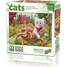 Trivogue 20043 Kediler Çiftlikte 500 Parça Puzzle-Ks Puzzle