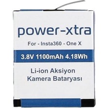 Power-Xtra - INSTA360 - One x 3.8V 1100 Mah Li-Ion Aksiyon Kamera Bataryası