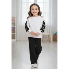 Trivogue 446243 Fiyonklu Taş Baskılı Kız Takım 2y,3y,4y,5y Kız Syh