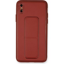 Mey Ithalat®   Iphone Xs Max Kılıf Coco Deri Standlı Kapak - Fuşya