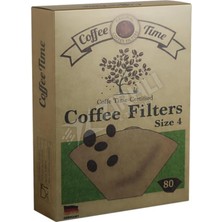 2 Adet Coffe Time Kahve Filtre Kağıdı No:4 80'li