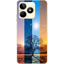 Le Balvo Realme C53 Uyumlu Gündoğumu Mevsimi Baskılı Silikon Kılıf