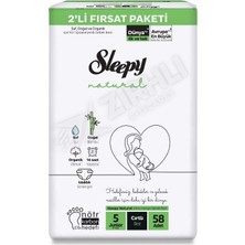 5 Adet Sleepy Natural 2 Li Fırsat Paketi Junıor 58 Li