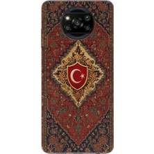 Le Balvo Poco X3 Uyumlu Türkiye Bayraklı Halı Baskılı Silikon Kılıf