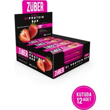 Züber Çilekli Hi Protein Bar 45G x 12 Adet (15G Protein)