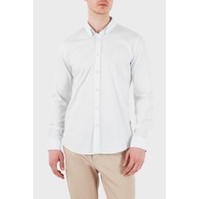 Boss Çizgili Pamuklu Slim Fit Klasik Yaka Uzun Kollu Gömlek Erkek Gömlek 50556085 532