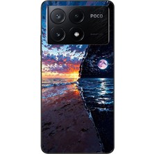 Le Balvo Poco X6 Pro Uyumlu Deniz Günbatımı Baskılı Silikon Kılıf
