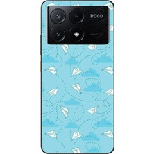 Le Balvo Poco X6 Pro Uyumlu Kağıttan Uçak Baskılı Silikon Kılıf