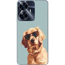 Le Balvo Realme C55 Uyumlu Karizmatik Köpek Baskılı Silikon Kılıf