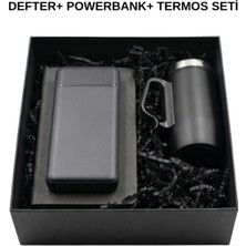 Lizy Hediye Defter Mini Termos Powerbank Seti Set T7