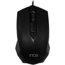 Inca IM-119 Kablolu Optik Mouse 1000 DPI Ev Ofis Oyun Kullanımı İçin Siyah Renk