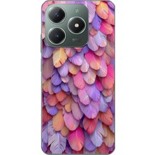 Le Balvo Realme C61 Uyumlu Tüylü Kalpler Baskılı Silikon Kılıf