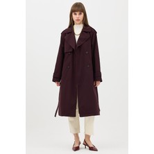 Ressho Kadın Kemerli Uzun Trençkot – Su Geçirmez, Astarlı, Oversize Model