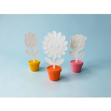3D Tasarım 3’lü Saksılı Çiçek Boyama Seti