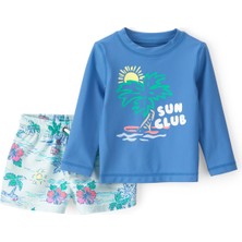 Carter's Erkek Bebek Güneş Koruyucu Mayo Set 6 Ay-24 Ay Mavi